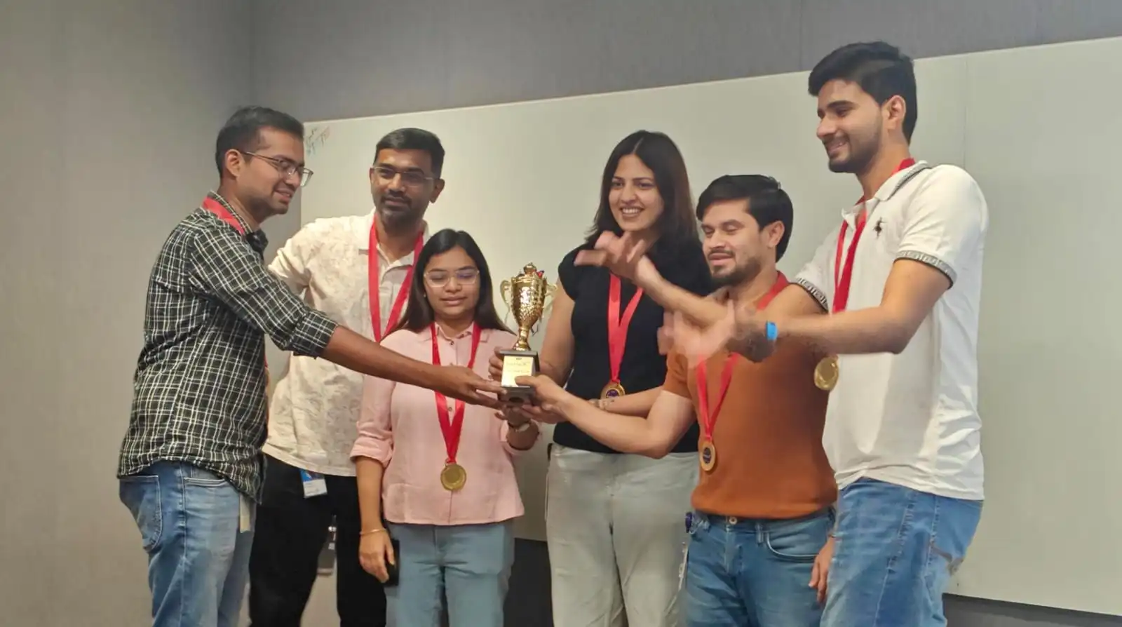 RefleXn participants solving a challenge