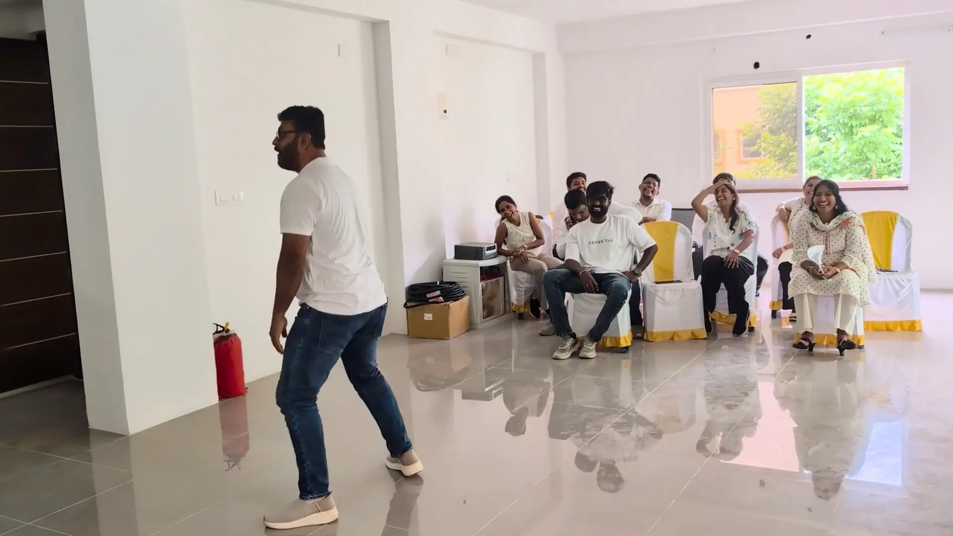 RefleXn participants during a live team challenge